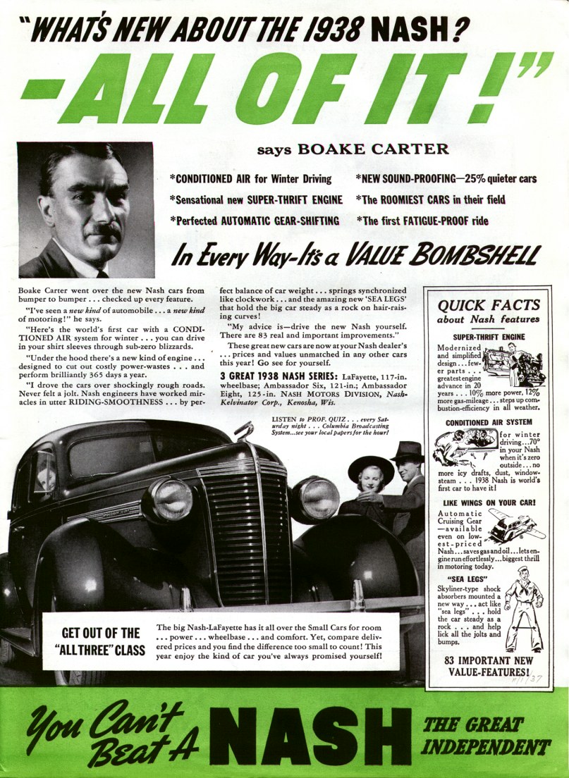 1937 Nash Auto Advertising